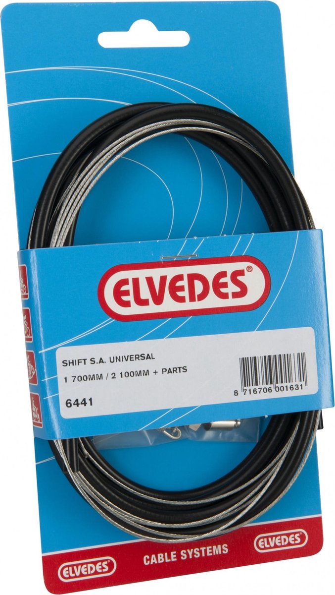 Elvedes versnellingskabel Sturmey Archer (6441) - Zwart