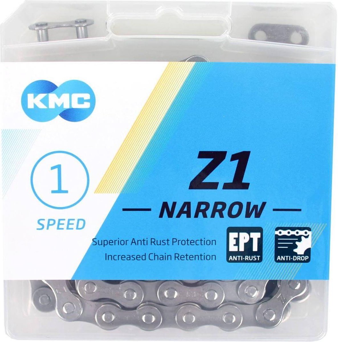 KMC ketting Z1 smal 1/2 x 3/32 inch 112S single speed zilver - Silver