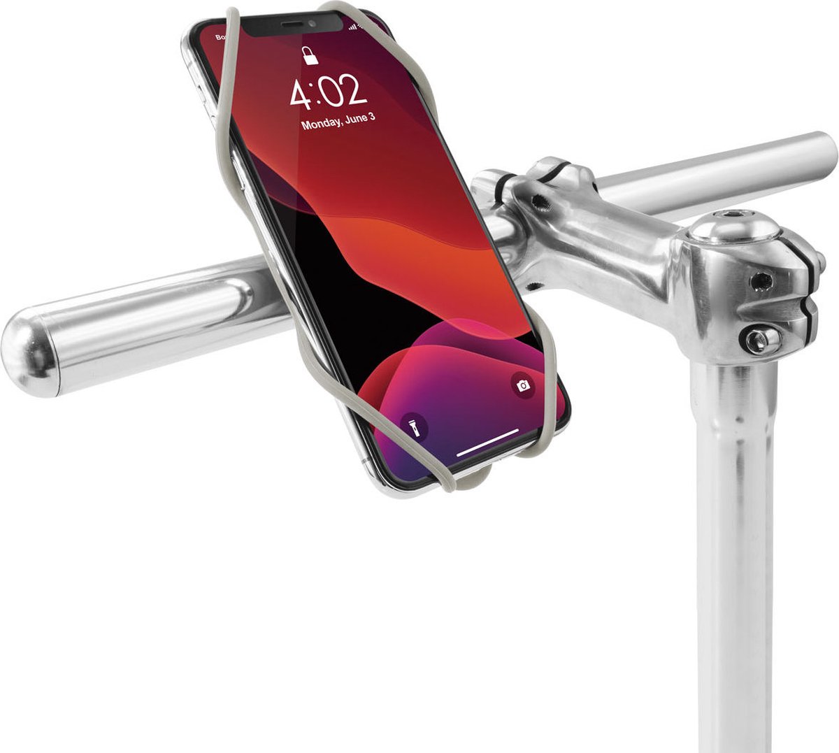 Bone Sport telefoonhouder Tie 3 fiets 22-45 mm - Grijs
