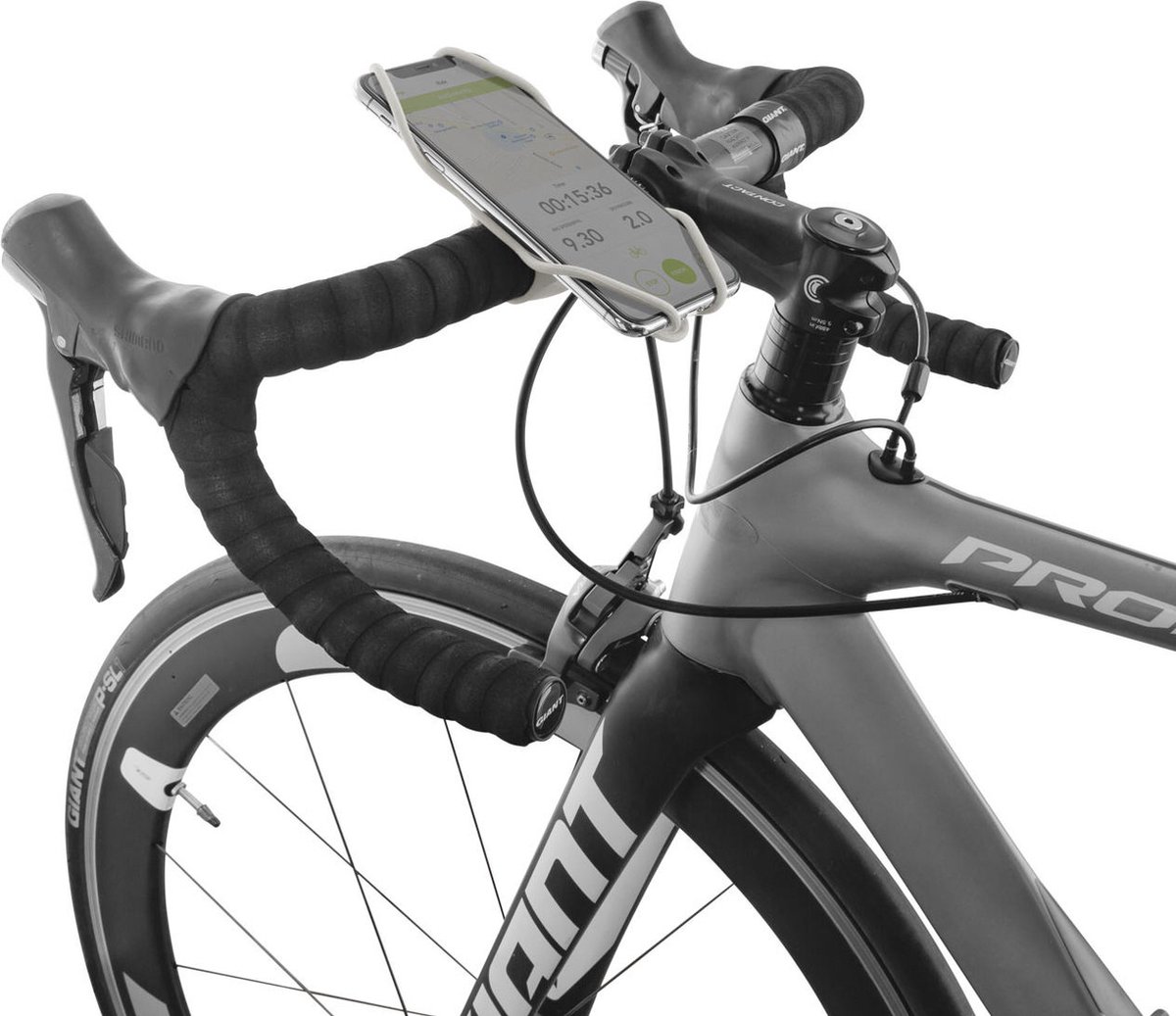 Bone Sport telefoonhouder Tie 3 fiets 22-45 mm - Grijs