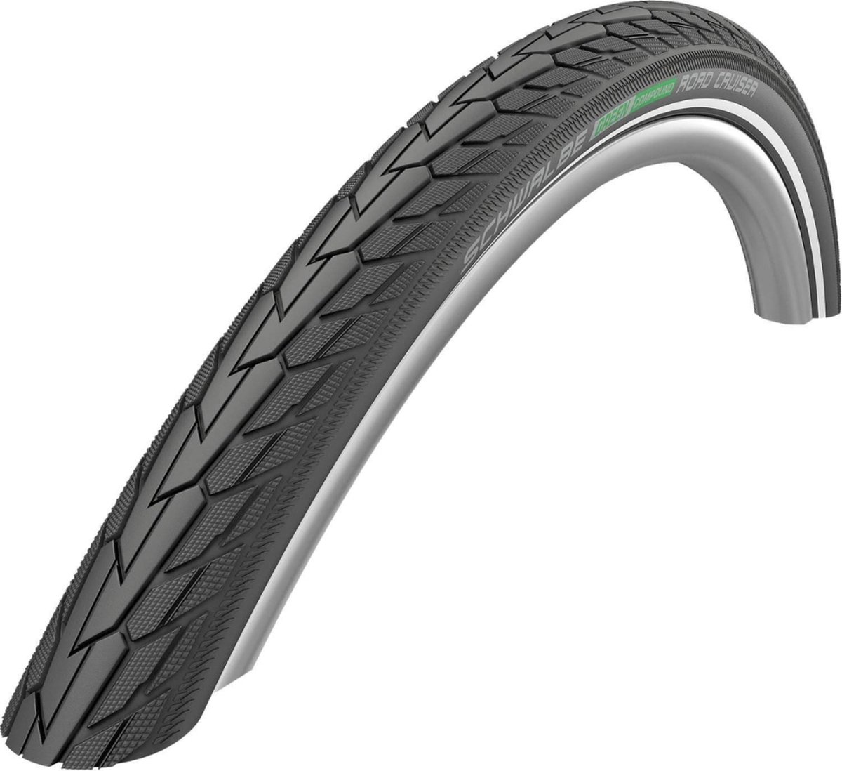 Schwalbe buitenband Road Cruiser 24x1.75 (47-507) reflectie - Zwart