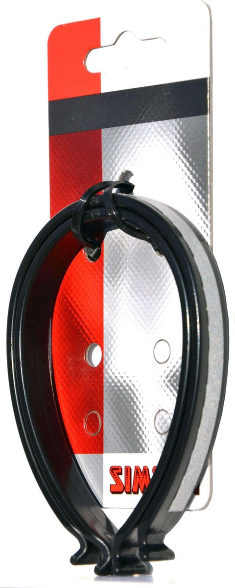 Simson broekklemmen kunststof reflectie 2 stuks - Zwart