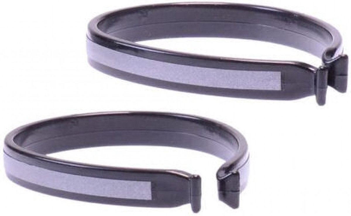 Simson broekklemmen kunststof reflectie 2 stuks - Zwart