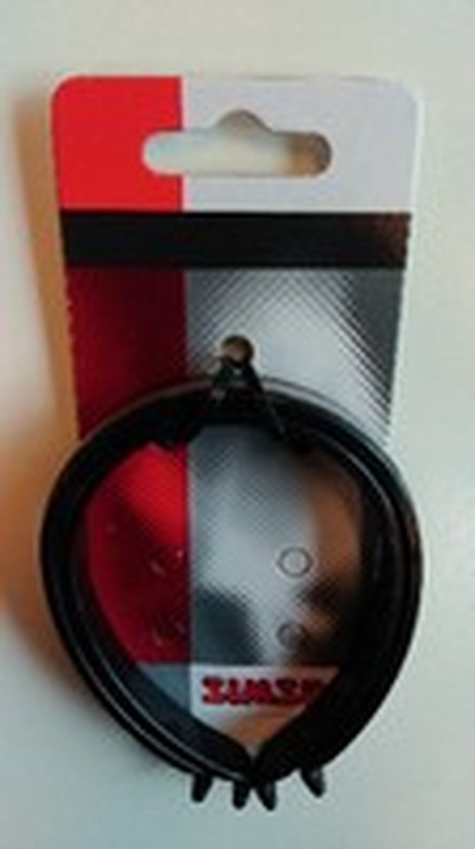 Simson broekklemmen kunststof reflectie 2 stuks - Zwart