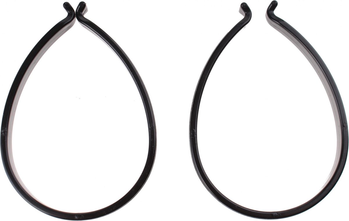 Simson broekklemmen kunststof reflectie 2 stuks - Zwart