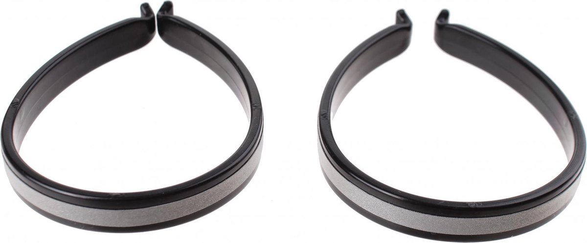 Simson broekklemmen kunststof reflectie 2 stuks - Zwart