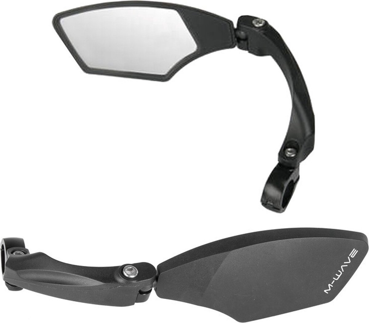 M-wave fietsspiegel links 110 x 55 mm - Zwart