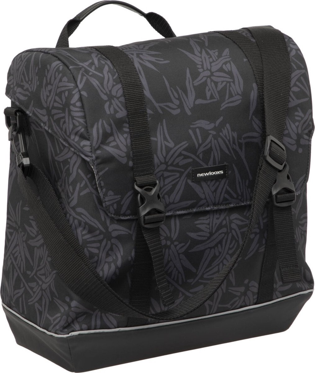 New Looxs Enkele fietstas Alba Single Bamboo Black 21L - Zwart