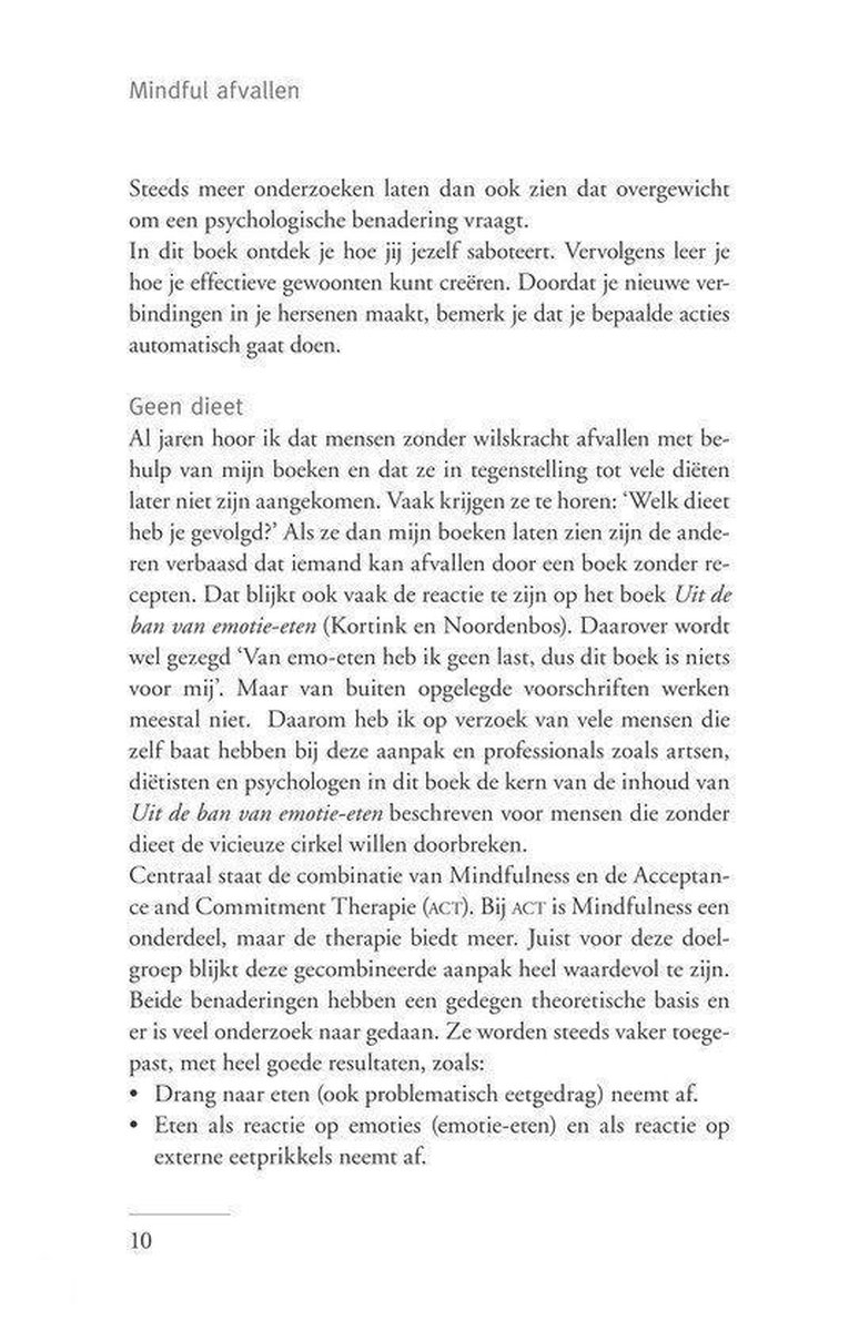 Kosmos Uitgevers Mindful afvallen