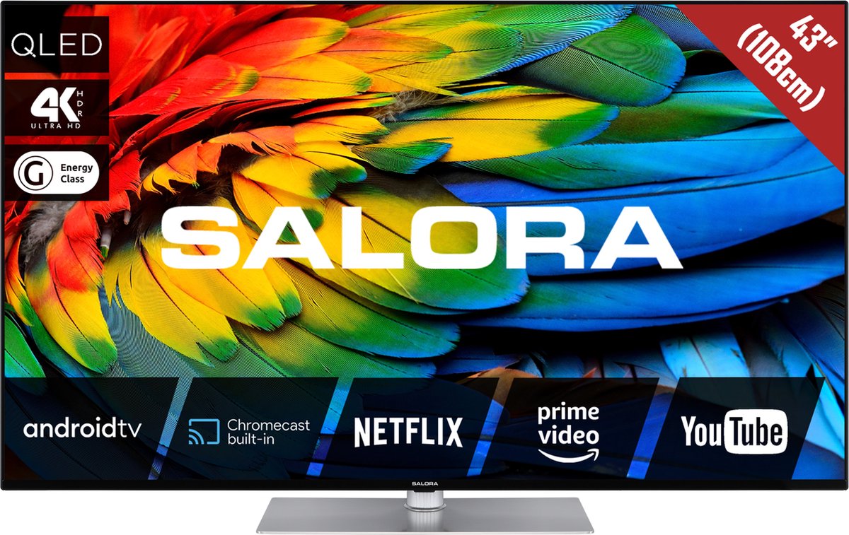 Salora 43QLED440A Android TV - Zwart