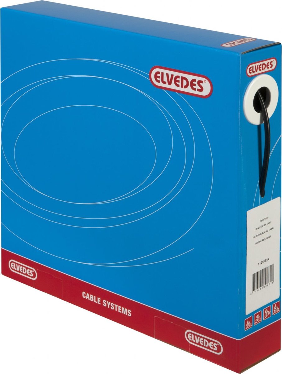 Elvedes Buitenremkabel 1125-Box 30 meter - Zwart