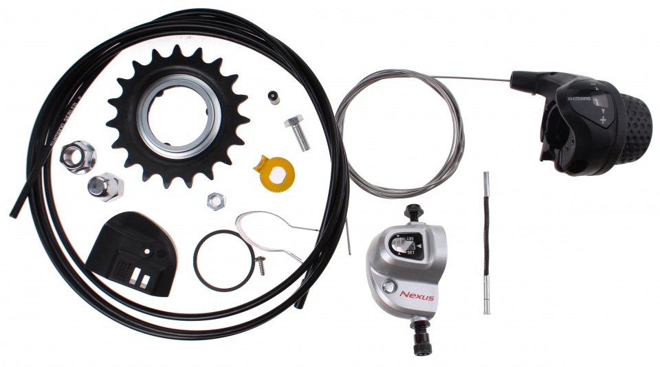 Shimano onderdelenset Nexus 3 remnaaf 12-delig - Zwart