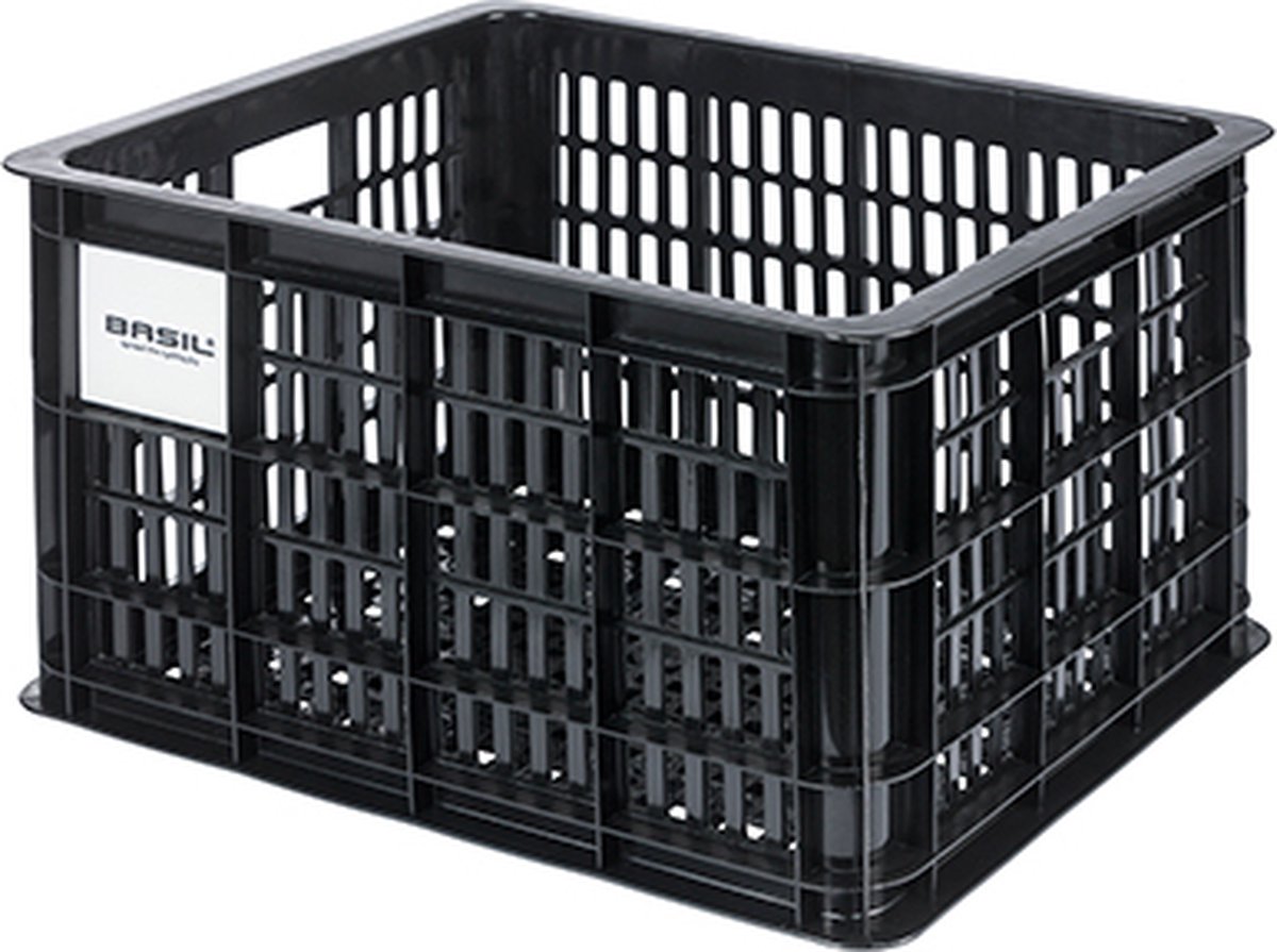 Basil Crate fietskrat gerecycled MIK S 29,5 liter black - 21146 - Zwart