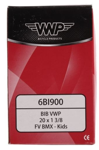 VWP binnenband BMX 20 x 1 3/8 (37-406) FV 30 mm - Zwart