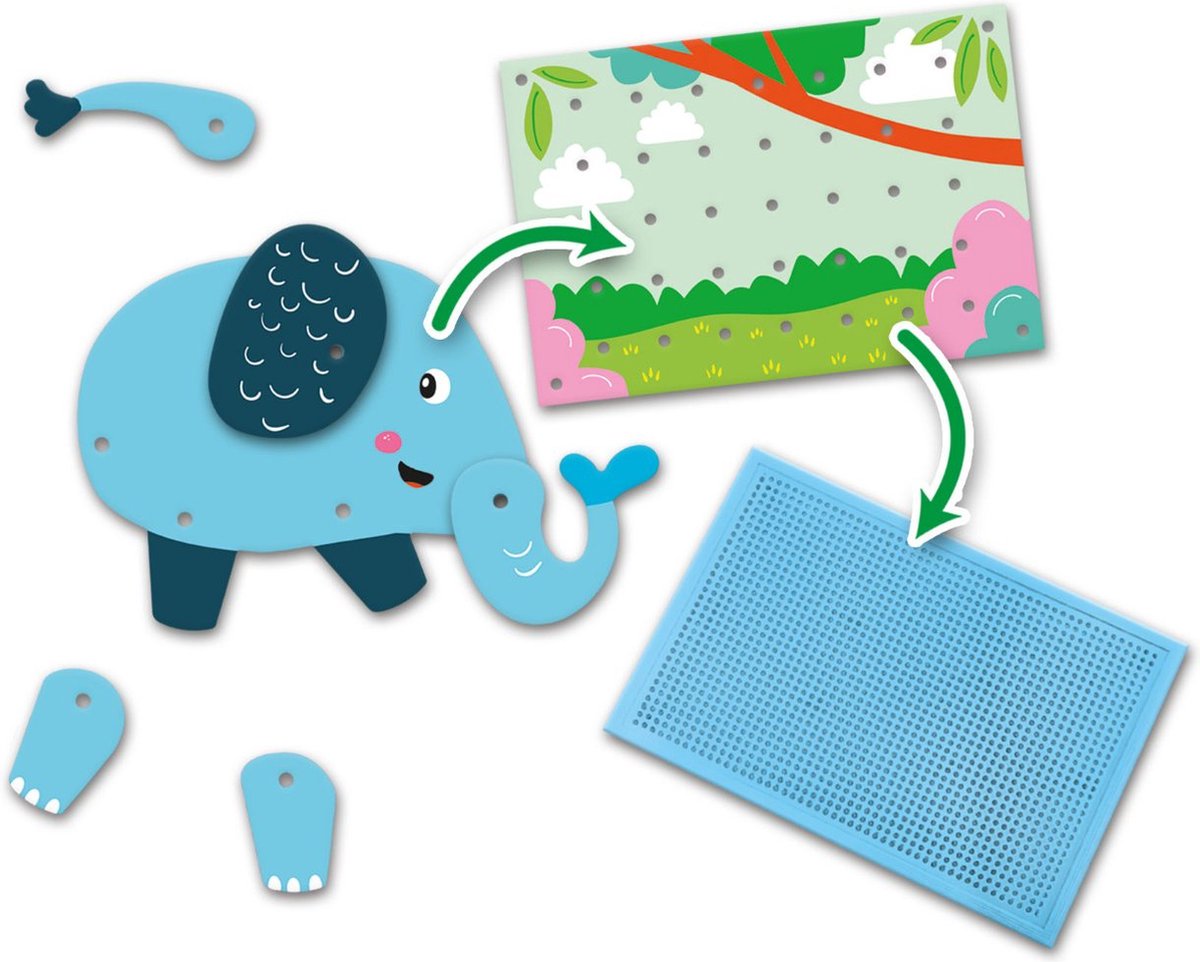 Ses Ik Leer Mozaiek Dieren Puzzel