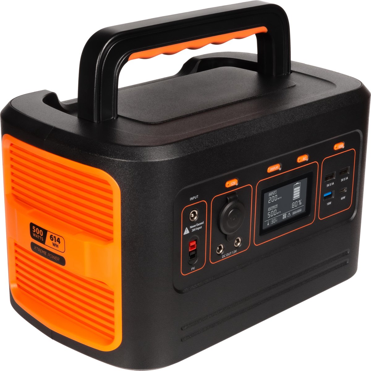 Xtorm Portable Power Station 500 - Zwart