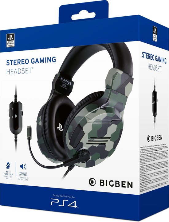 Official Licensed PS4 & PS5 V3 Stereo Gaming Headset Camo