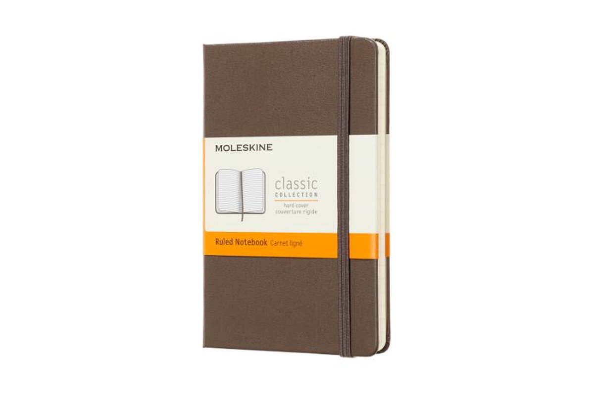 Moleskine Notebook Pocket Ruled Hard Cover Earth Brown