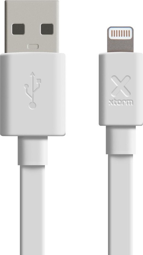 Xtorm Flat USB to Lightning cable (1m) White