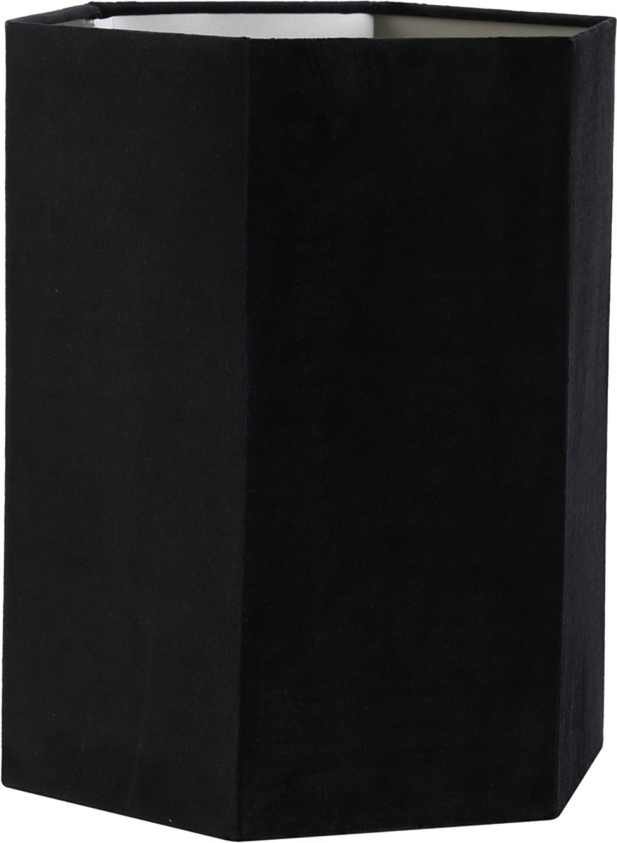Light & Living - Lampenkap Velours - 35x35x42 - Zwart