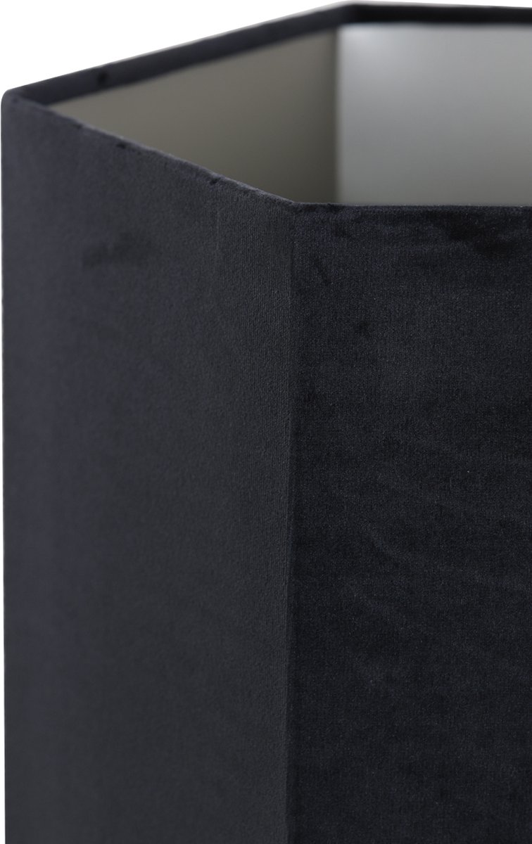 Light & Living - Lampenkap Velours - 35x35x42 - Zwart