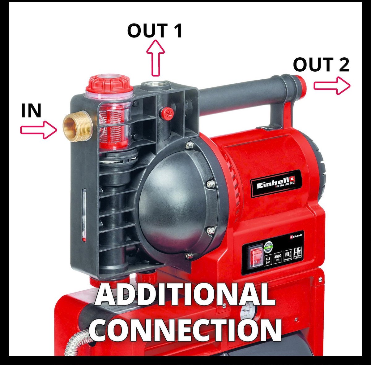 Einhell GE-WW 1145 ECO - Hydrofoorpomp | 1100W | 4500 L/h - 4173540