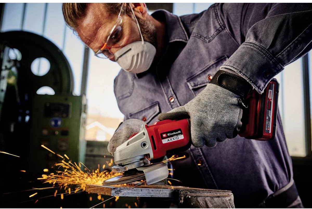 Einhell AXXIO 18/125 Q BL Solo - Accu Haakse Slijper | 18V | 125 mm | Zonder accu en lader - 4431151