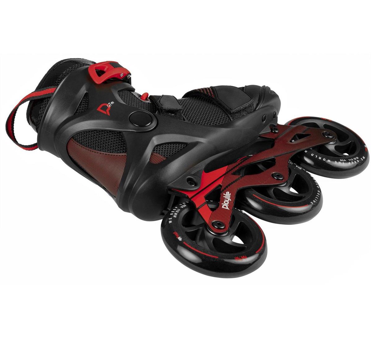 Playlife Inline Skates Gt Black 110/rood Heren Maat 39 - Zwart