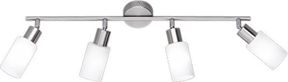 BES LED Led Plafondspot - Trion Smast - E14 Fitting - 4-lichts - Rechthoek - Mat Nikkel - Aluminium