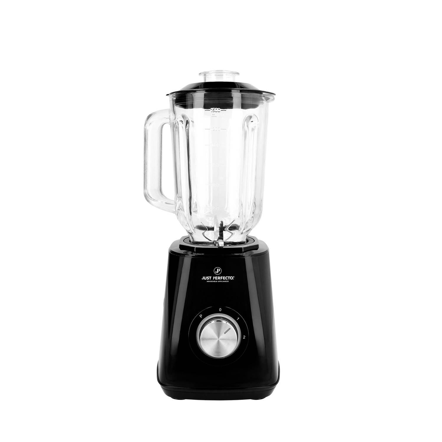 Just Perfecto Blender & Smoothie Maker 1000w - 1.5l Ideaal Kerstgeschenk! - Zwart