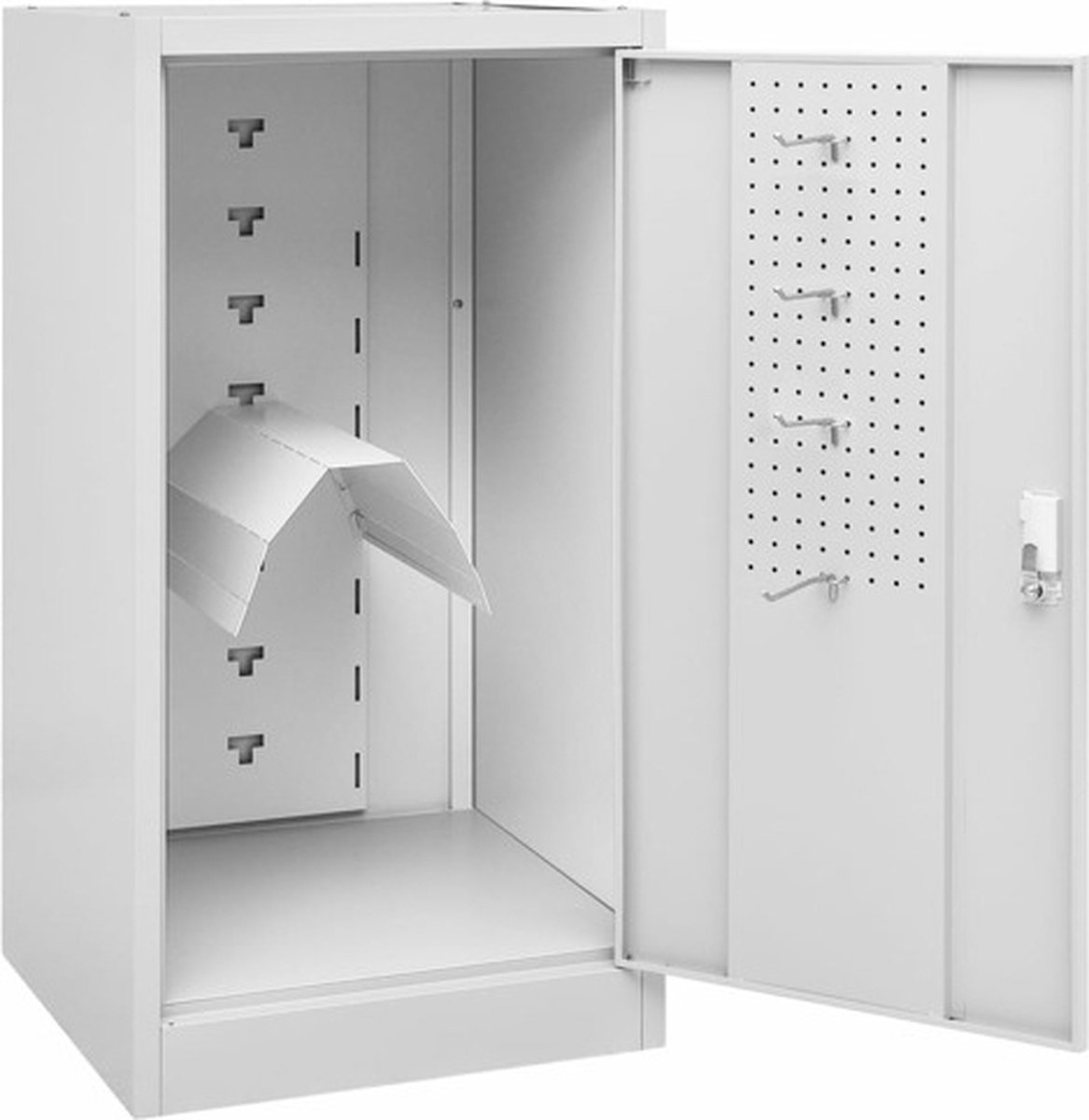 Vidaxl Zadelkast 53x53x105 Cm Staal Licht - Grijs