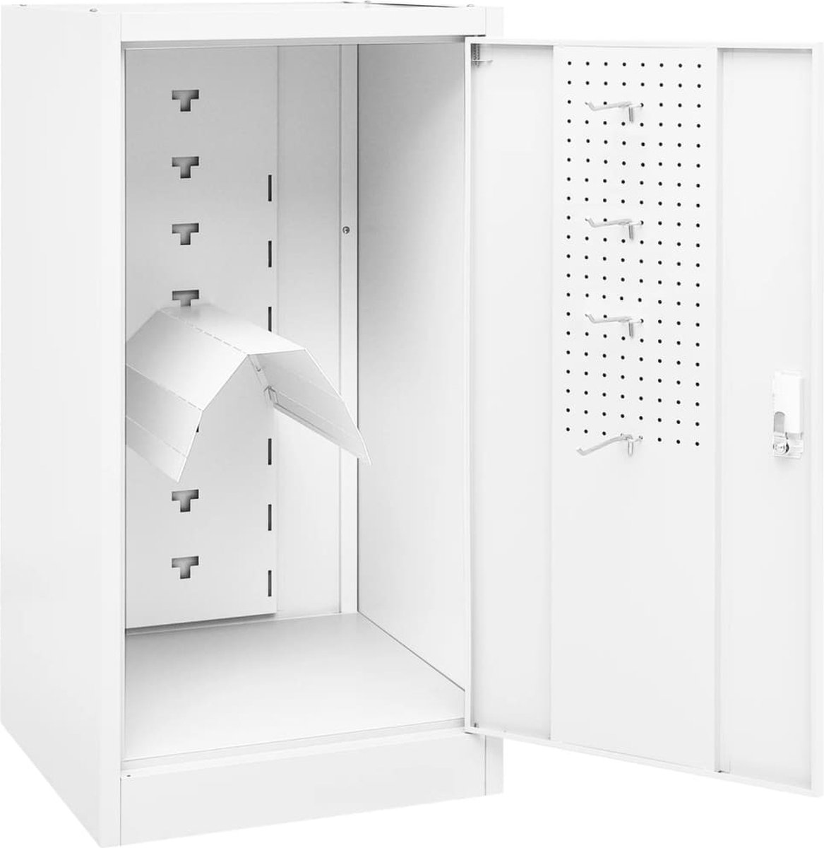 Vidaxl Zadelkast 53x53x105 Cm Staal Wit