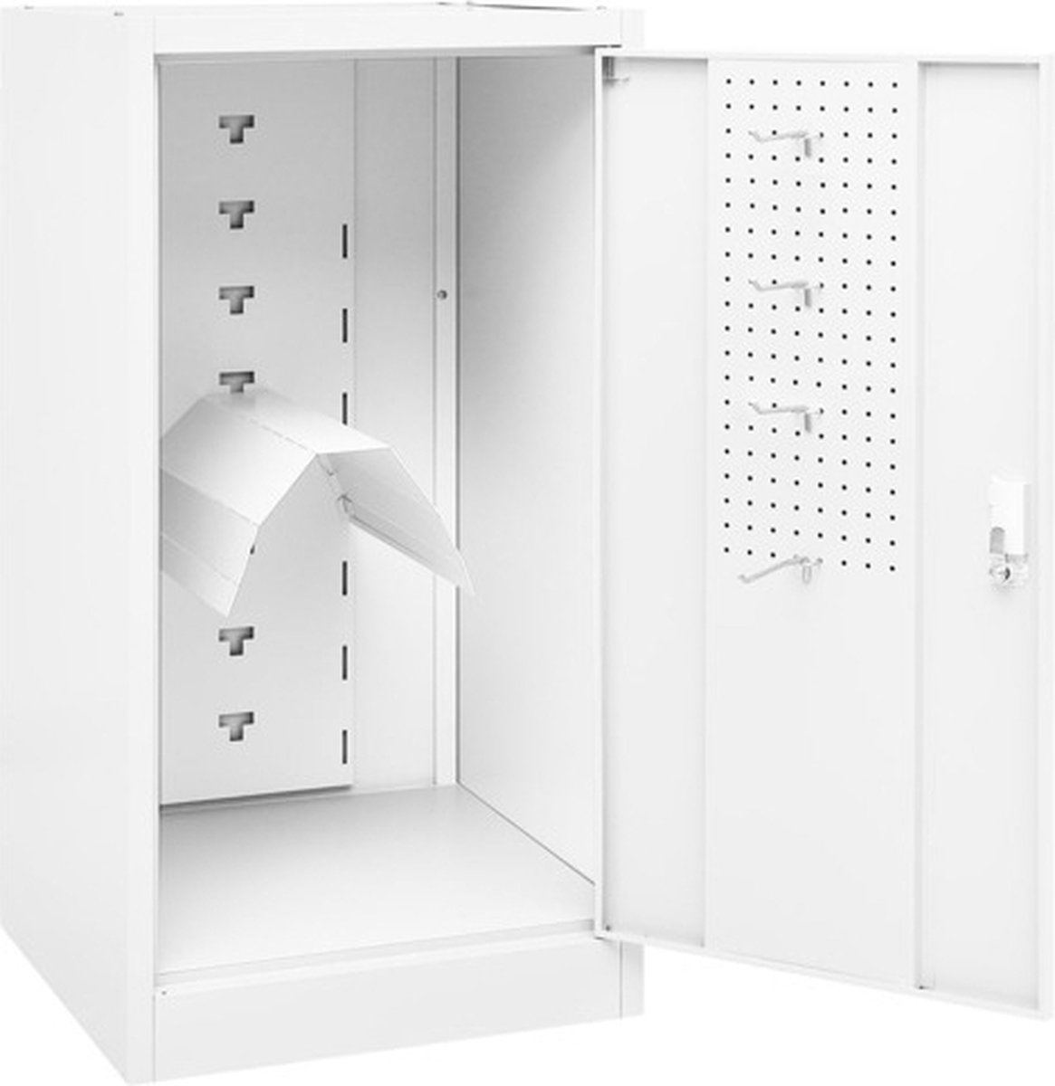 Vidaxl Zadelkast 53x53x105 Cm Staal Wit