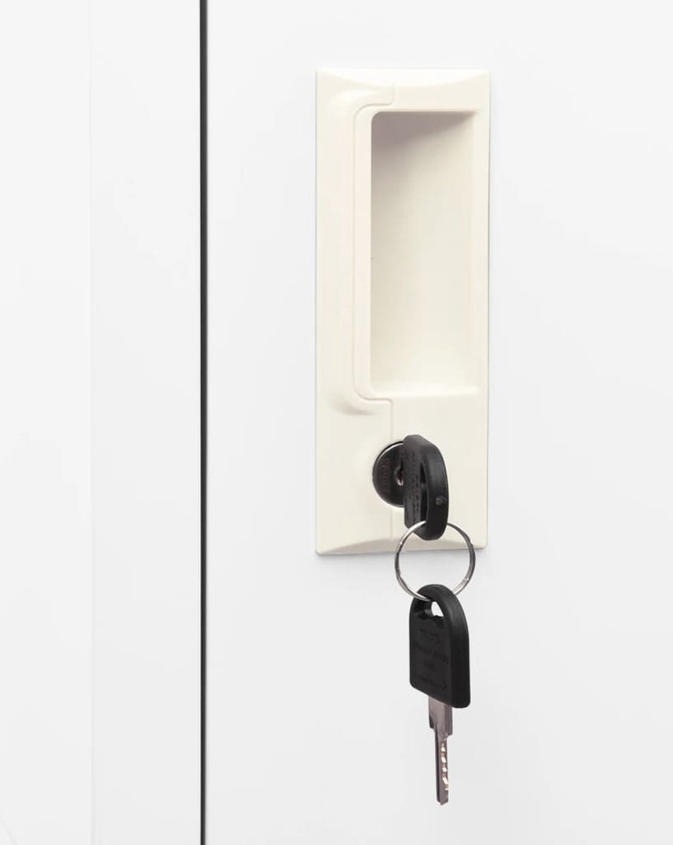 Vidaxl Zadelkast 53x53x105 Cm Staal Wit