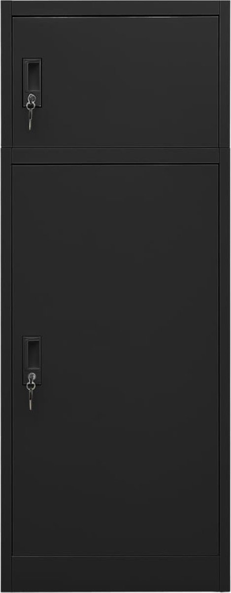 Vidaxl Zadelkast 53x53x140 Cm Staal - Zwart