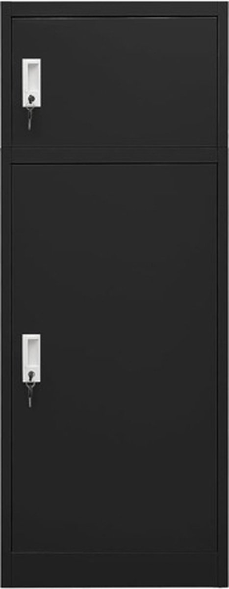 Vidaxl Zadelkast 53x53x140 Cm Staal - Zwart