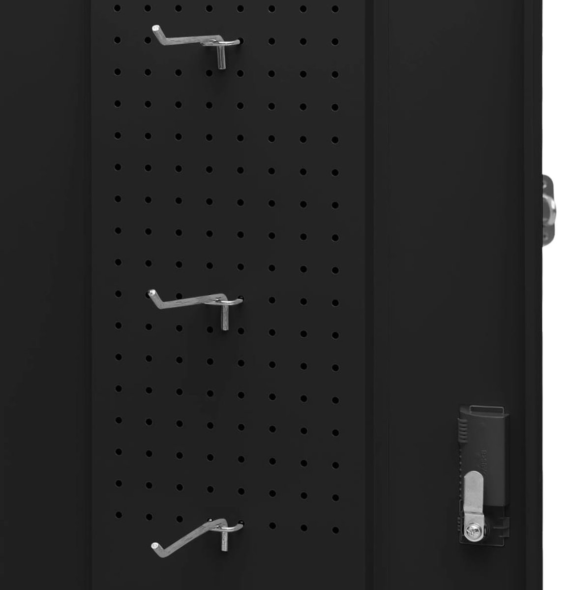 Vidaxl Zadelkast 53x53x140 Cm Staal - Zwart