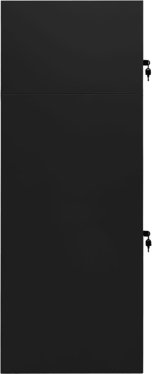 Vidaxl Zadelkast 53x53x140 Cm Staal - Zwart