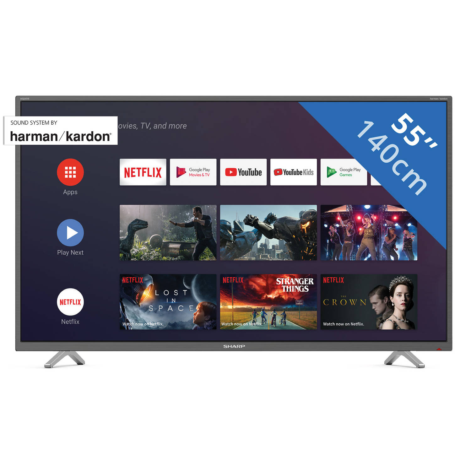 Sharp Aquos 55bl2 - 55inch 4k Ultra-hd Android Smart-tv - Zwart