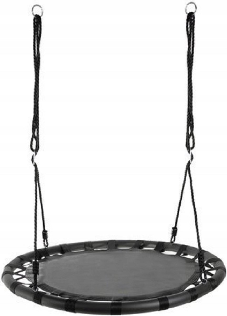 Nestschommel Buitenspeelgoed Ø 100 Cm Voor Kinderen En Volwassenen - Zwart