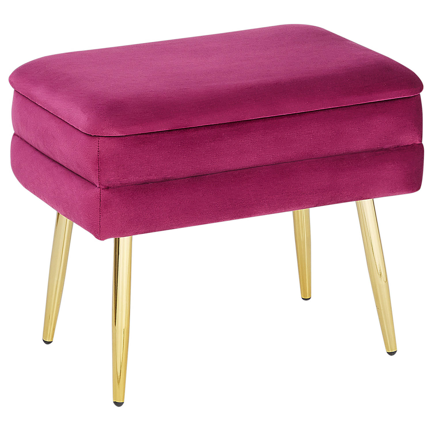 Beliani Odessa - Hocker--fluweel - Rojo