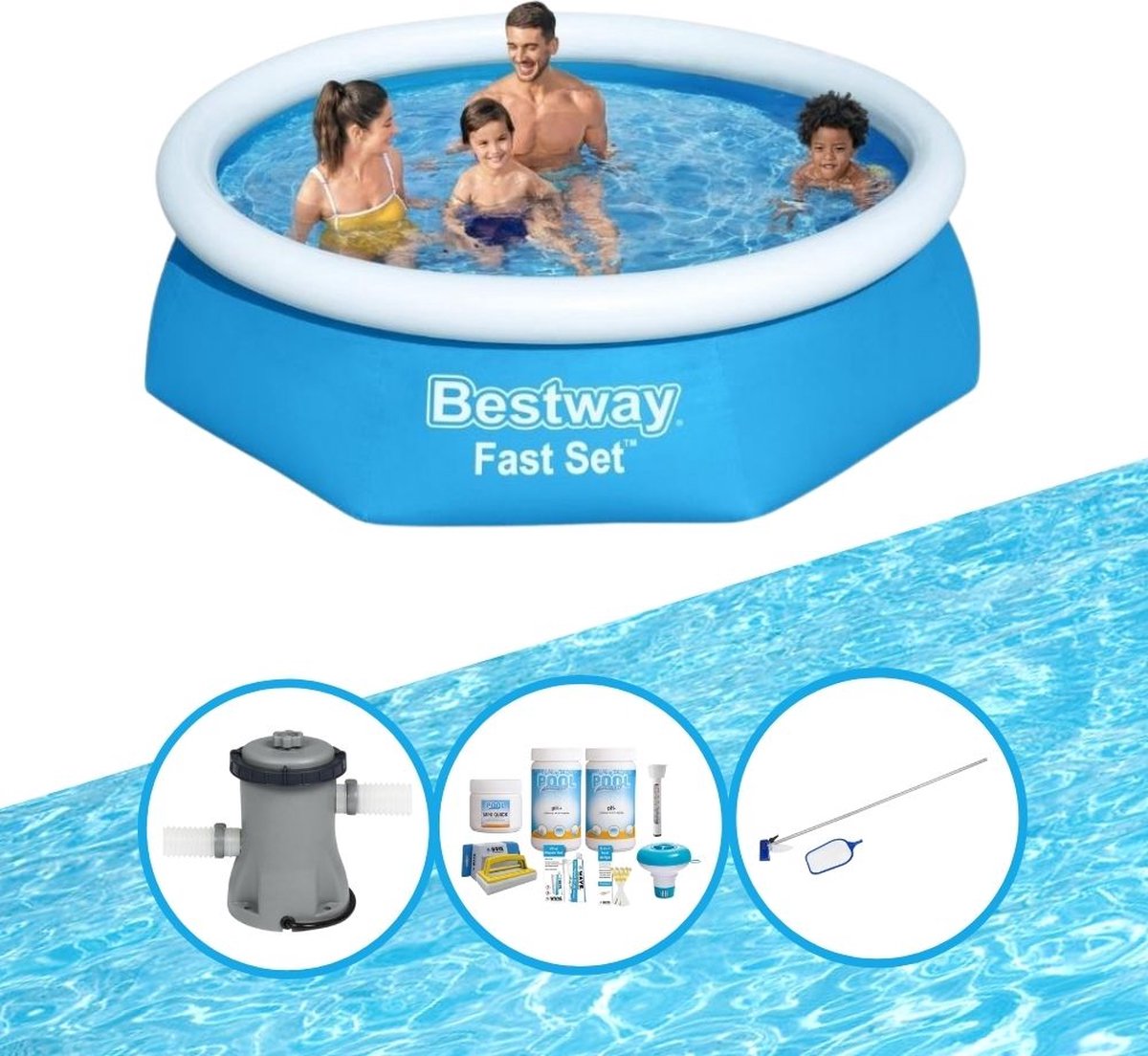 EXIT Toys Bestway Zwembad Fast Set - Zwembadset - 244x61 Cm