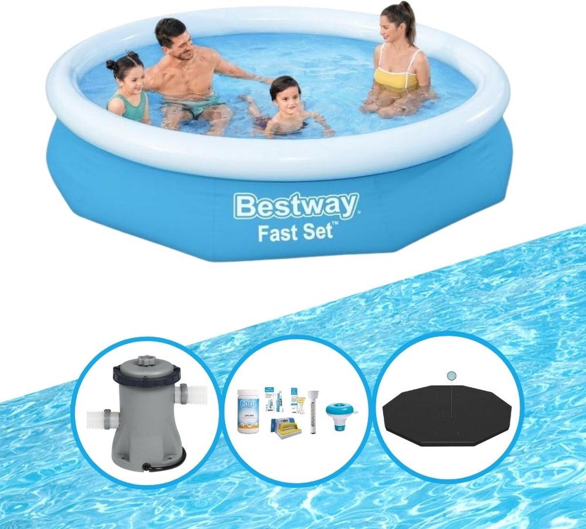 EXIT Toys Bestway Zwembad Fast Set - Zwembadpakket - 305x66 Cm