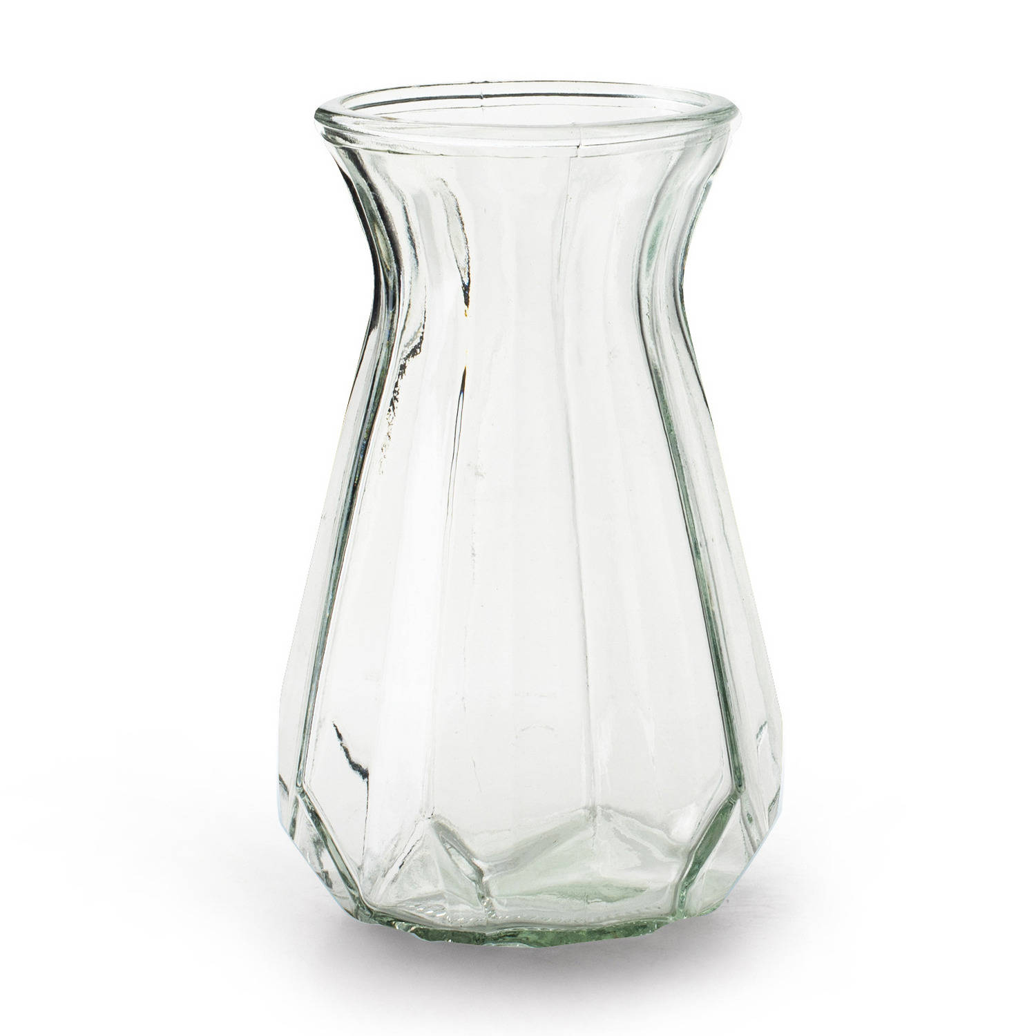 Bloemenvaas - Helder/transparant Glas - H18 X D11.5 Cm - Vazen