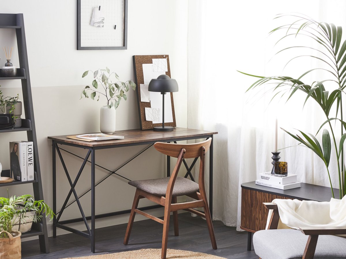 Beliani Futon - Bureau-donkere Houtkleur-mdf - Bruin