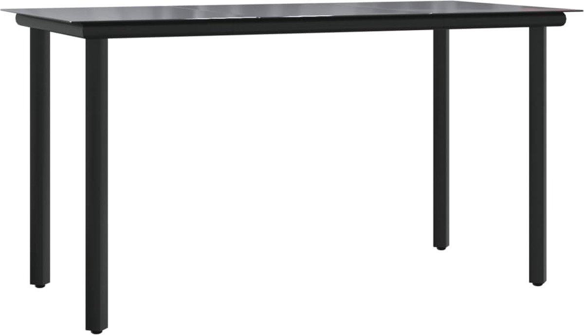 Vidaxl 9-delige Tuinset Poly Rattan - Zwart