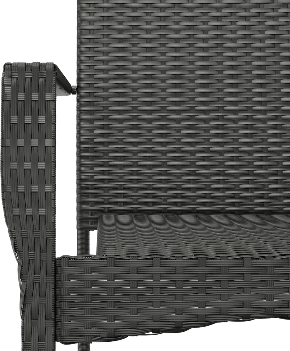 Vidaxl 9-delige Tuinset Poly Rattan - Zwart