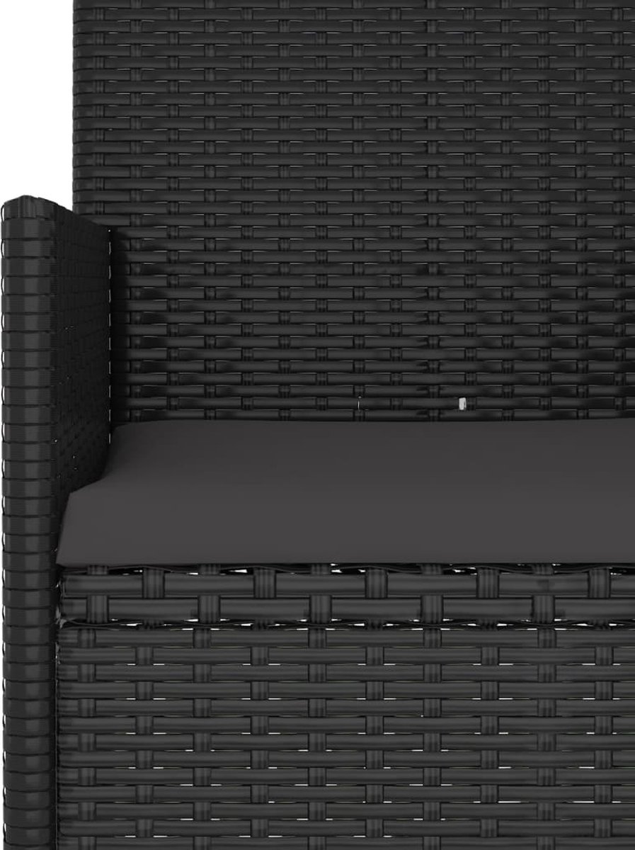 Vidaxl 4-delige Loungeset Met Kussens Poly Rattan - Zwart