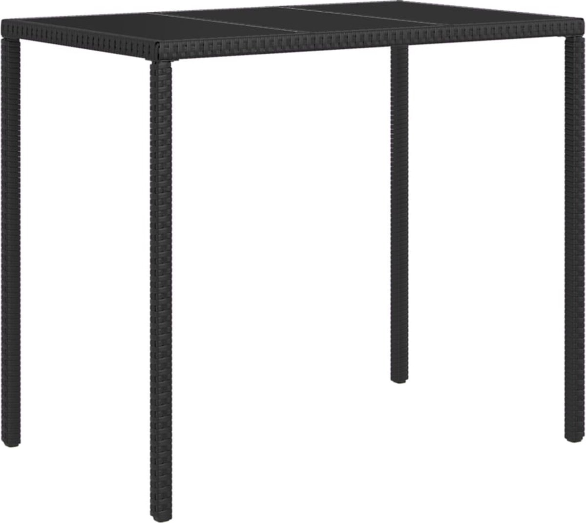 Vidaxl 4-delige Loungeset Met Kussens Poly Rattan - Zwart