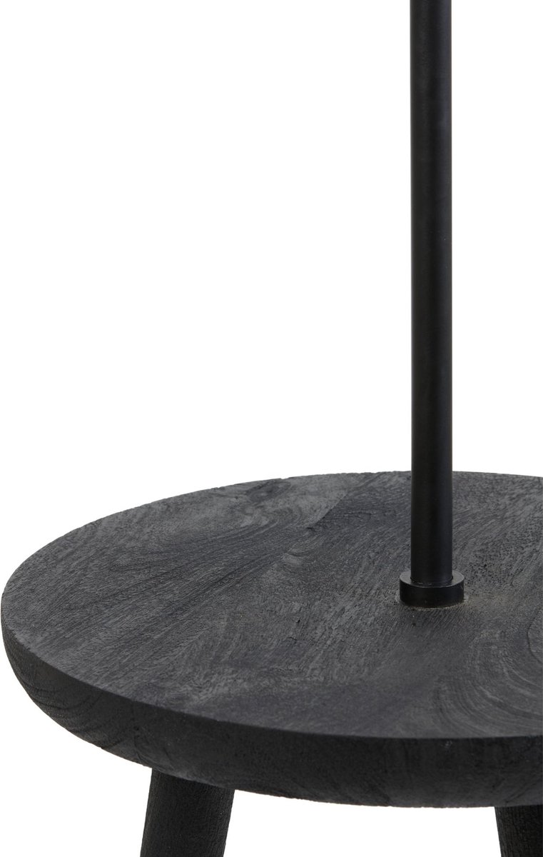 Light & Living - Bijzettafel+vloerlamp Tolfa - 40x40x135cm - Zwart
